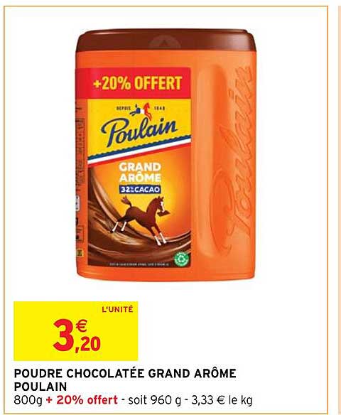 Poudre Chocolatée Grand Arôme Poulain