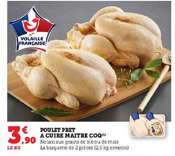 poulet prêt à cuire maître coq