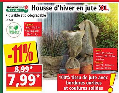 power garden housee d'hiver en jute