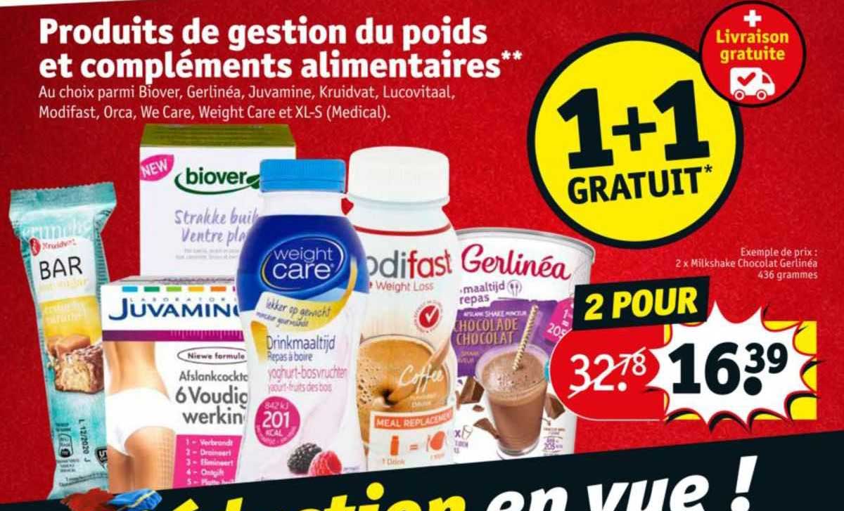produits de gestion du poids et compléments alimentaires