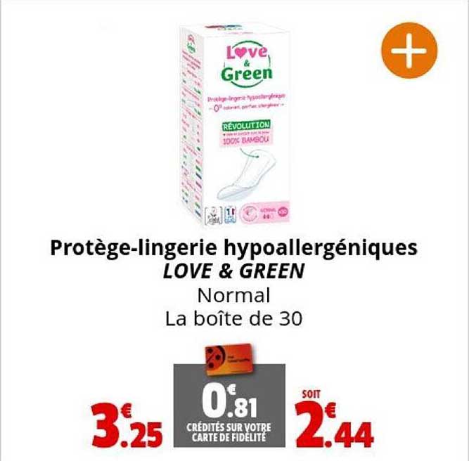 protège-lingerie hypoallergéniques love & green