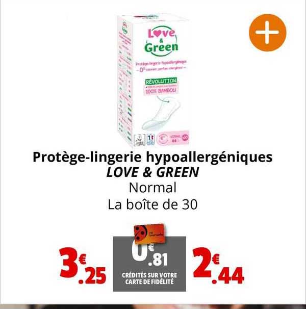 protège-lingerie hypoallergéniques love & green