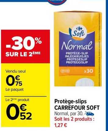 protège-slips carrefour soft