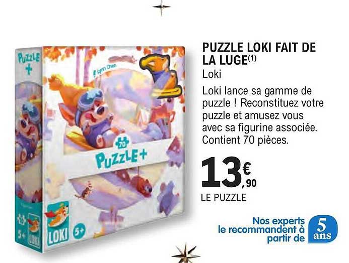puzzle loki fait de la luge