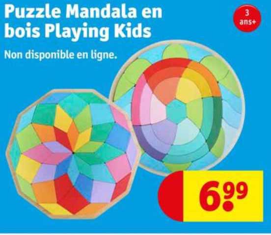 puzzle mandala en bois playing kids