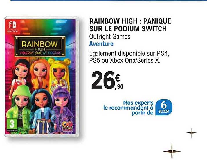 rainbow high : panique sur le podium switch