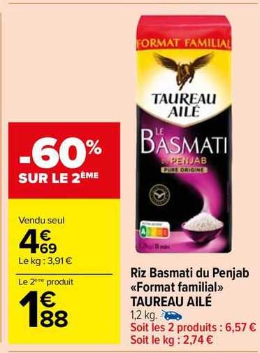 riz basmati du penjab "format familial" taureau ailé