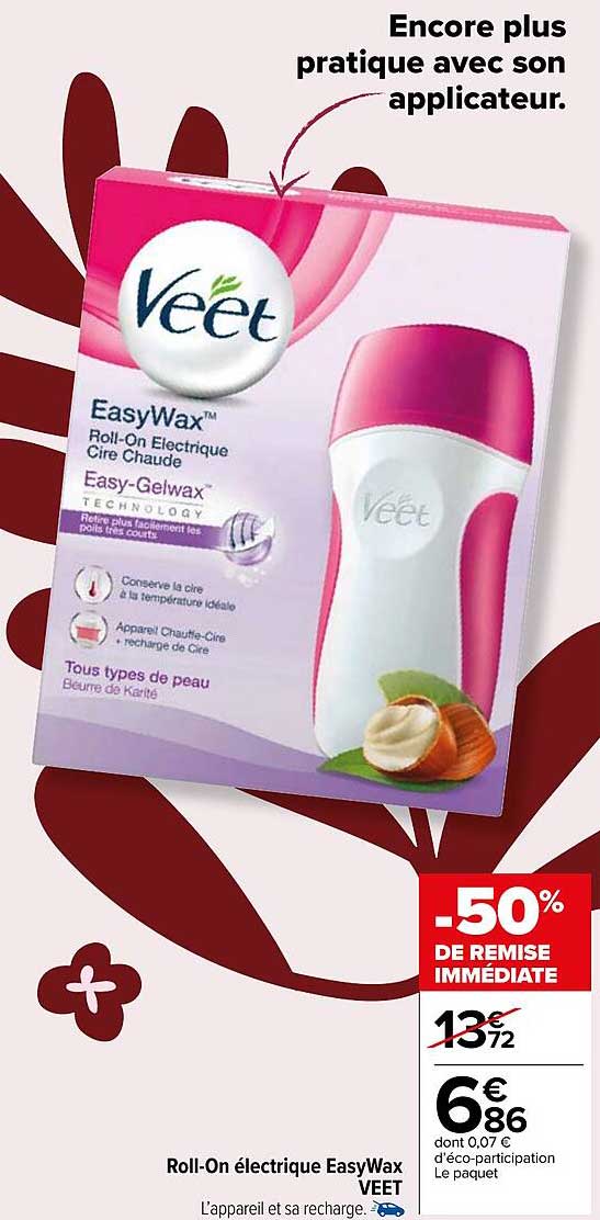 roll-on électrique easyWax veet