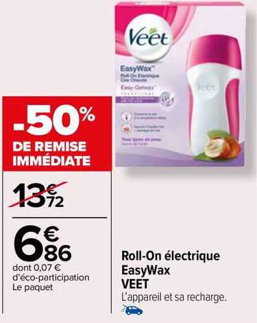 roll-on électrique easyWax veet