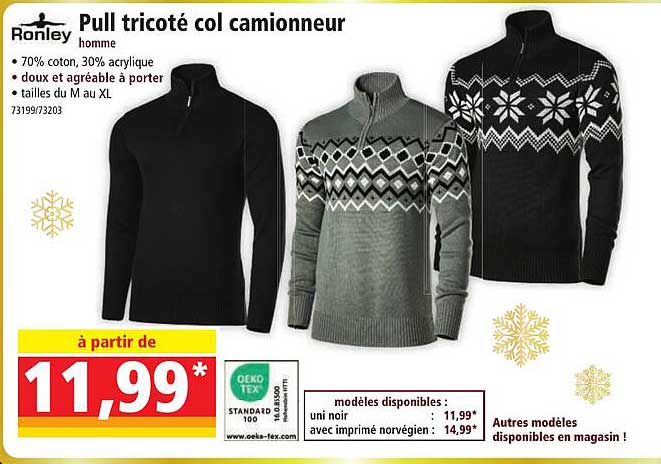 ronley pull tricote col camionneur