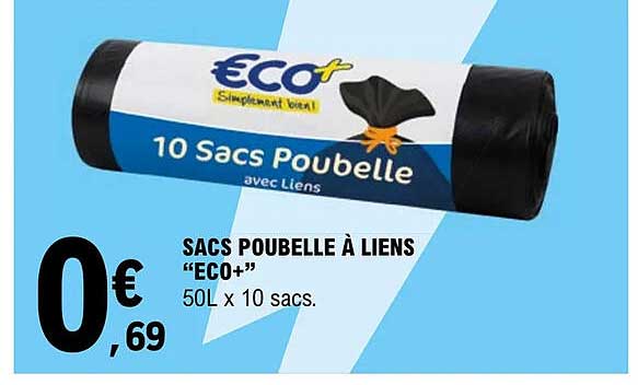 Sacs Poubelle à Liens "eco+"