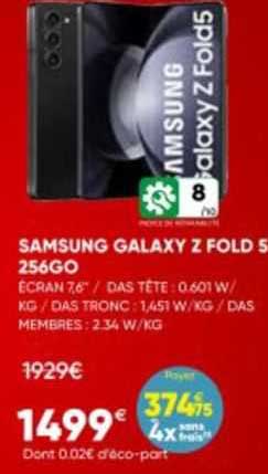 samsung galaxy z fold 5 256 go