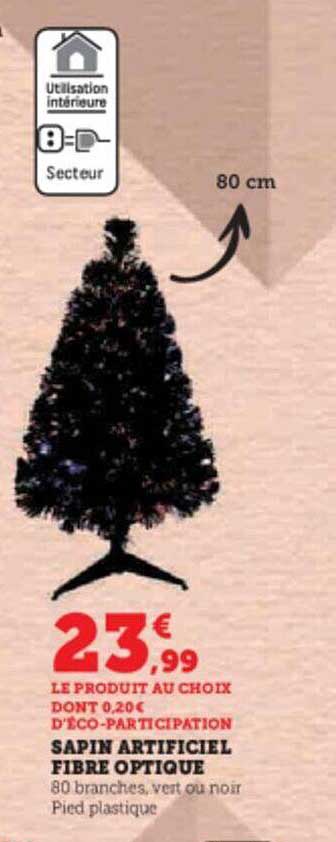 sapin artificiel fibre optique