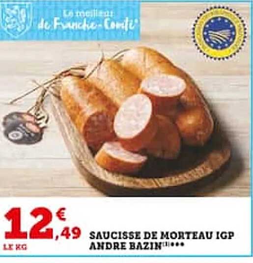 saucisse de morteau igp andré bazin