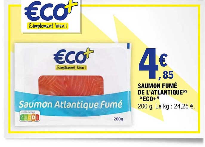 saumon fumé de l'atlantique "eco+"