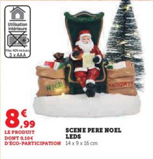 scene père noël leds
