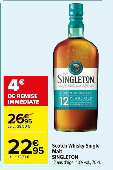 scotch whisky single malt singleton