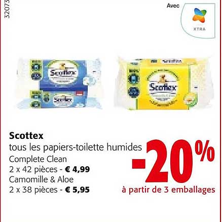 scottex les papiers-toilette humides