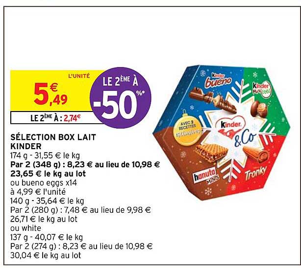 Sélection Box Lait Kinder