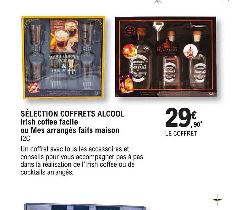 sélection coffrets alcool - irish coffee facile ou mes arrangés faits maison
