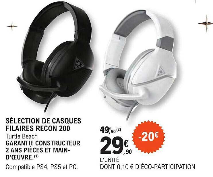 selection de casques filaires recon 200