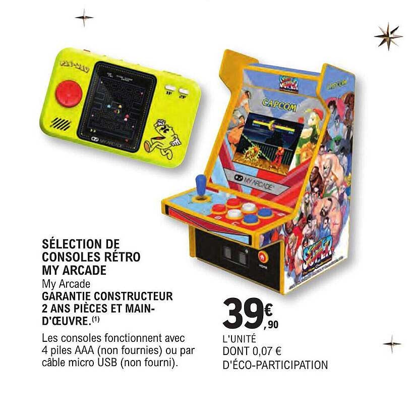 selection de console retro my arcade