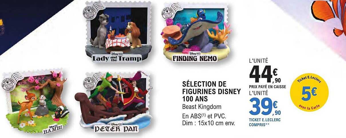 sélection de figurines disney 100 ans