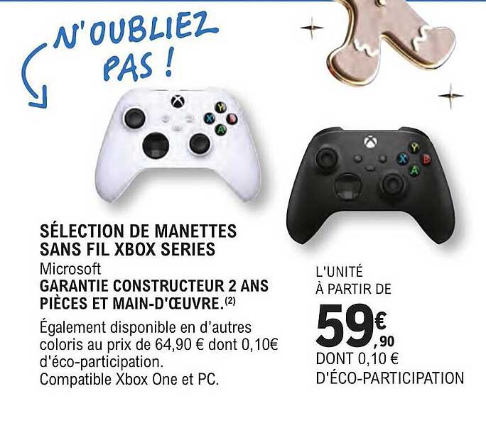 selection de manettes sans fil xbox series