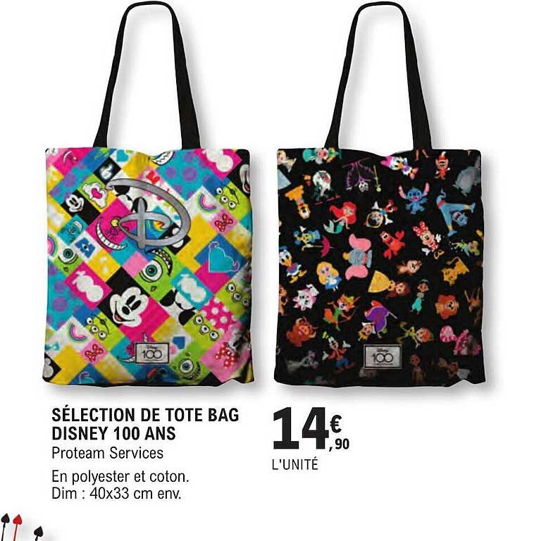 sélection de tote bag disney 100 ans