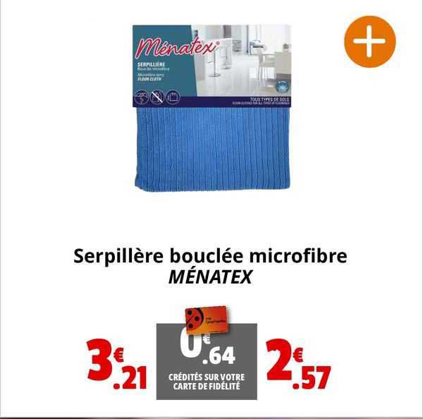serpillère bouclée microfibre ménatex