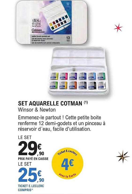set aquarelle cotman winsor & newton
