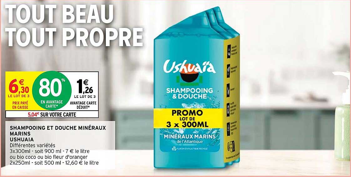 shampooing et douche minéraux marins ushuaia