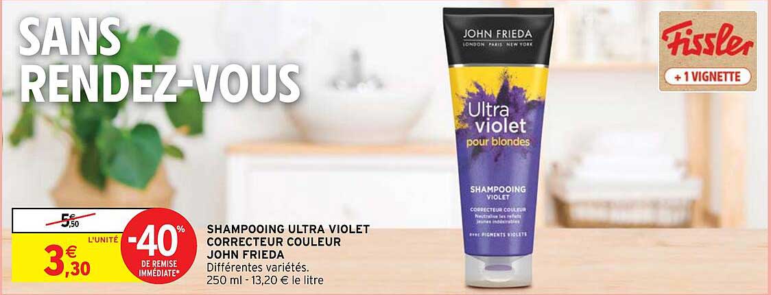 Shampooing Ultra Violet Correcteur Couleur John Frieda