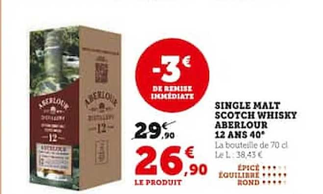 single malt scotch whisky aberlour 12 ans 40°