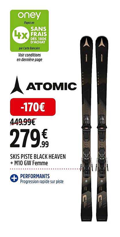 skis piste black heaven + m10 gw femme atomic