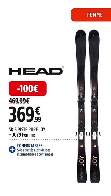 skis piste pure joy + joy9 femme head