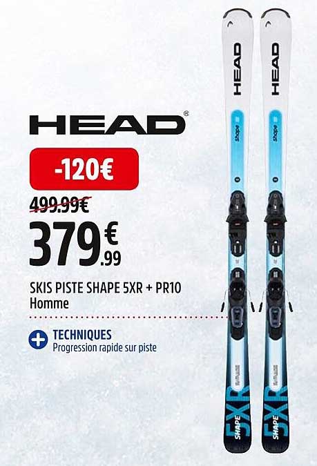 skis piste shape 5xr + pr10 homme head
