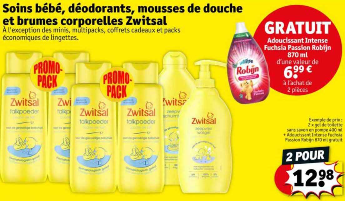 soins bébé, déodorants, mousses de douche et brumes corporelles zwitsal