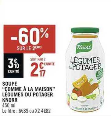 Soupe "comme à La Maison" Légumes Du Potager Knorr