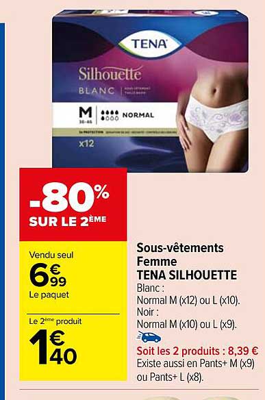 sous-vêtements femme tena silhouette