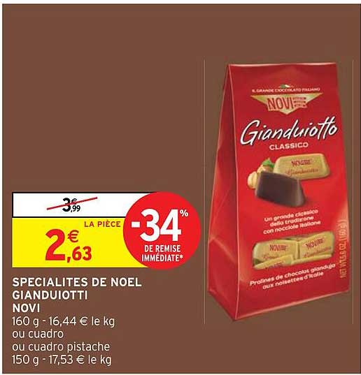 Specialites De Noël Gianduiotti Novi