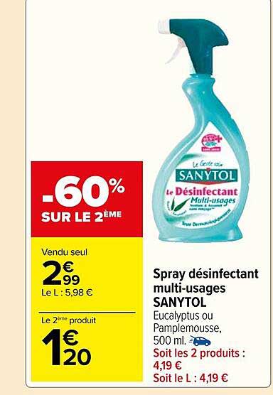 Spray Désinfectant Multi-usages Sanytol