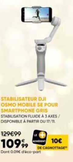 stabilisateur dji osmo mobile se pour smartphone gris