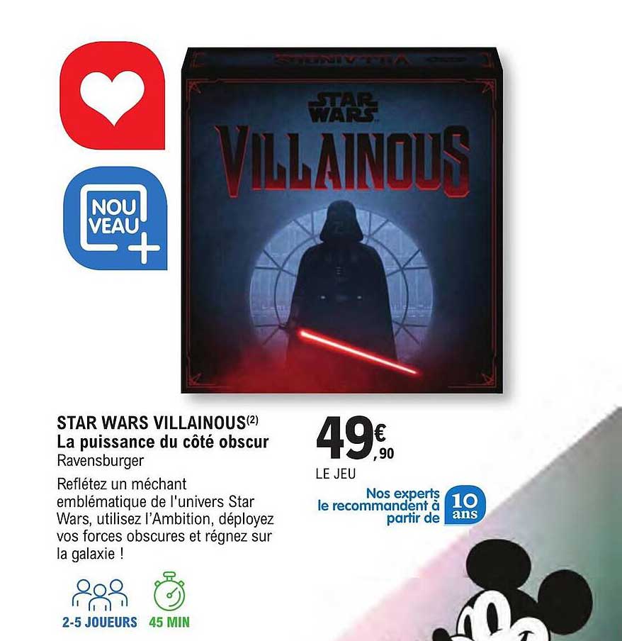star wars villainous - la puissance du côté obscur