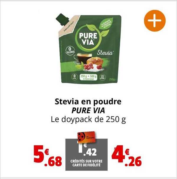 stevia en poudre pure via
