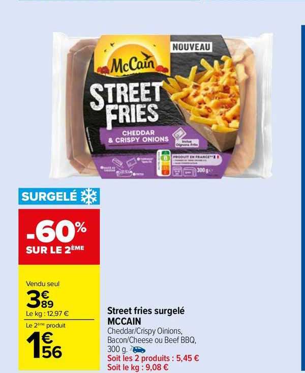 street fries surgelé mcCain
