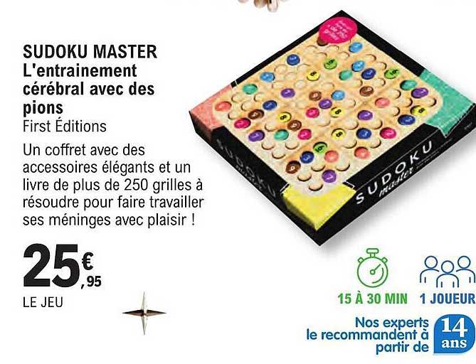 sudoku master l'entrainement cerebral avec des pions