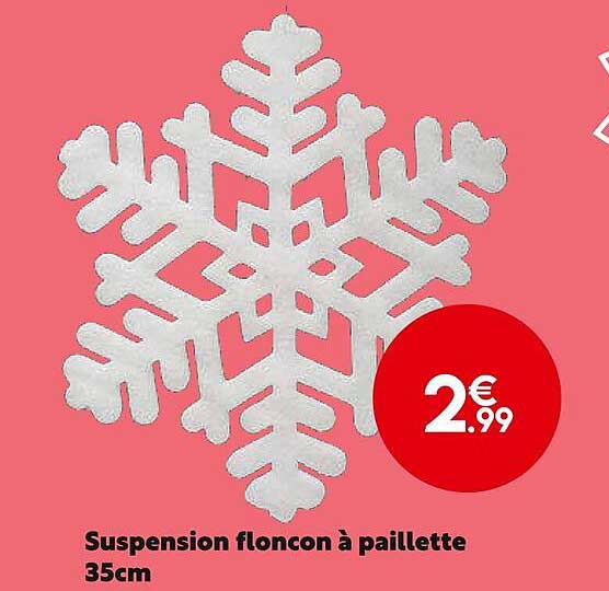 suspension flocon à paillette