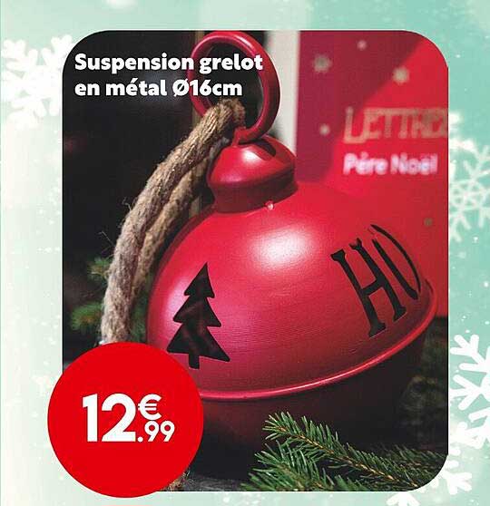 suspension grelot en métal