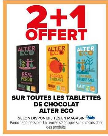 tablettes de chocolat alter eco